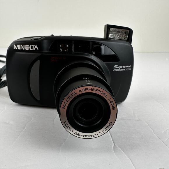 Minolta Supreme Freedom Zoom 35mm Film Camera Point & Shoot Case Tested Works - Picture 3 of 14